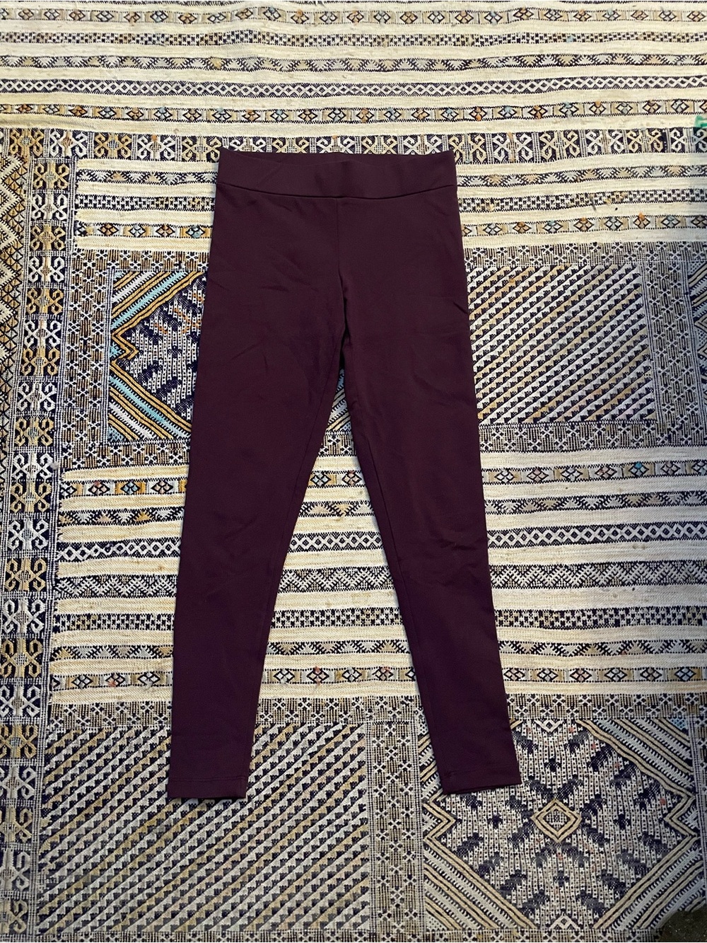 Matty M Deep Burgundy High-Waist Leggings